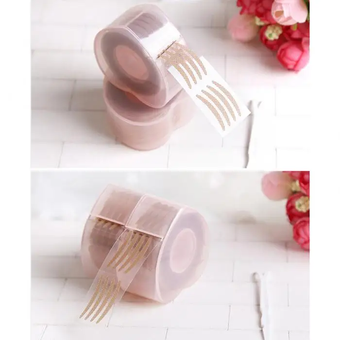 600 шт. невидимая волокнистая двойного века Лифт полоски ленты с кружевным плетением самоклеящихся стикеров глаз лента