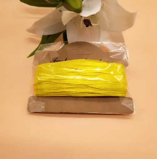 Gold yellow REDJCK 10 м \ ЛОТ 3 мм ширина атласная лента 34 цвета полиэстер Твердые тесьма ленты для DIY Материал Вышивание подарок обёрточная бумага упаковка - Цвет: Gold yellow