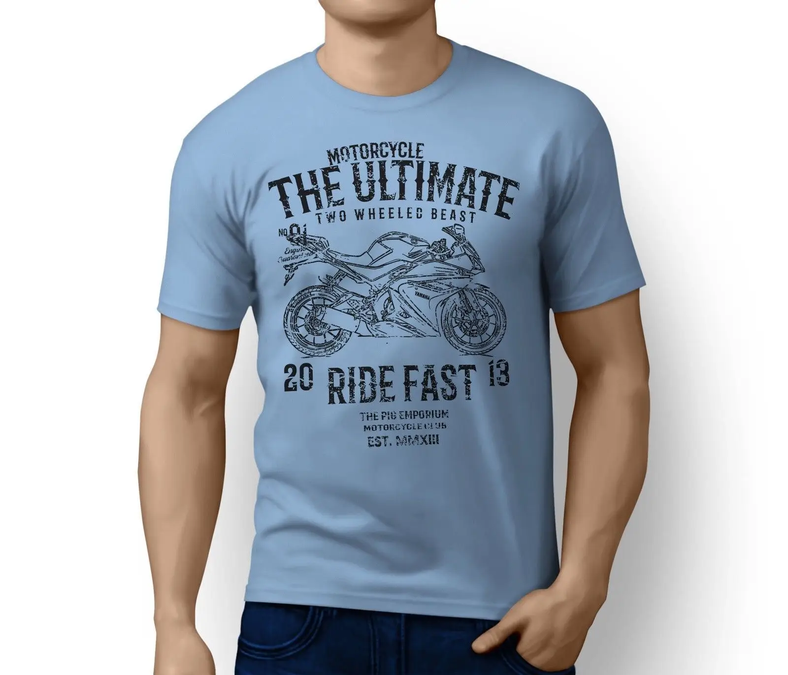

Summer New Men Cotton T-Shirt Ultimate Japan Motorcycle YZF-R125 2016 Inspired Motorcycle Art T-shirt O-Neck Hipster Tshirts
