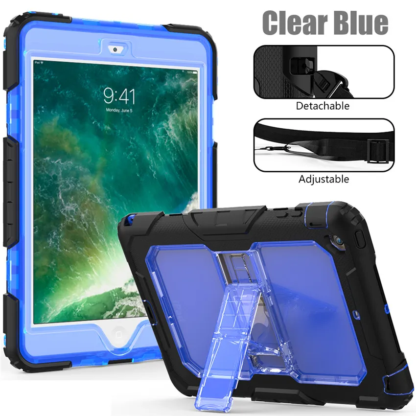 Чехол для iPad Mini 1/2/3 7 9 дюйма противоударный чехол с откидной ножкой и ремнем на