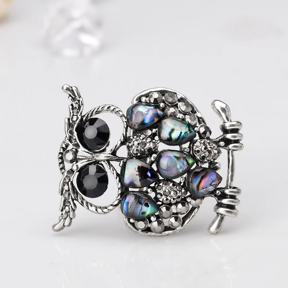 BR0-0295 AliExpress 2019 Новое поступление Экологичные разноцветная ракушка Сова из