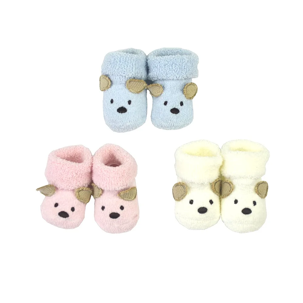 

Lion Bear infant Baby foot socks for babies 0-3 months newborns shoes for girls boy cotton animal Soft Warm Terry shoe for baby