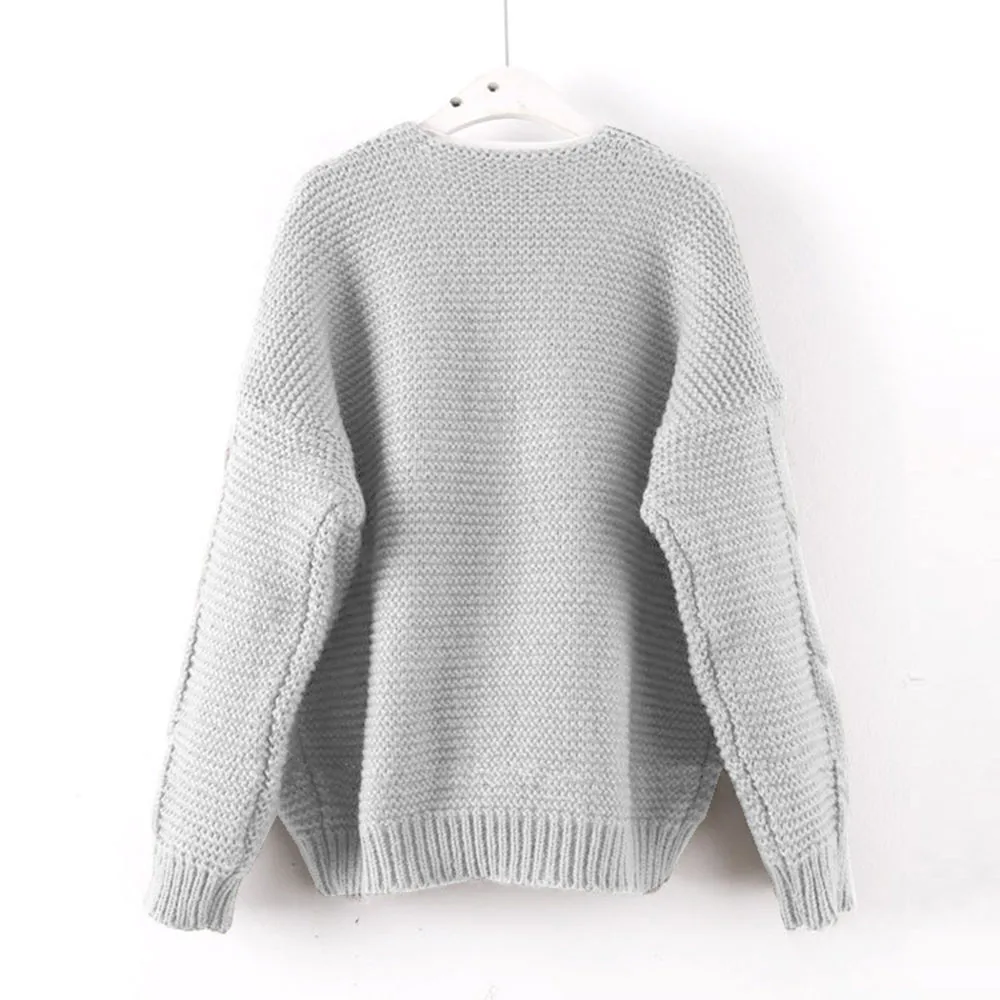 Fashion Knitted Cardigan Women Sweater Jumper Casual Ladies Long Sleevel Cardigans Coat Winter Warm Oversized |