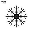 YJZT, 15 см * 15 см, модный шлем AWE STAVE RUNE, виниловая декоративная наклейка, автомобильная наклейка, графическая фотография