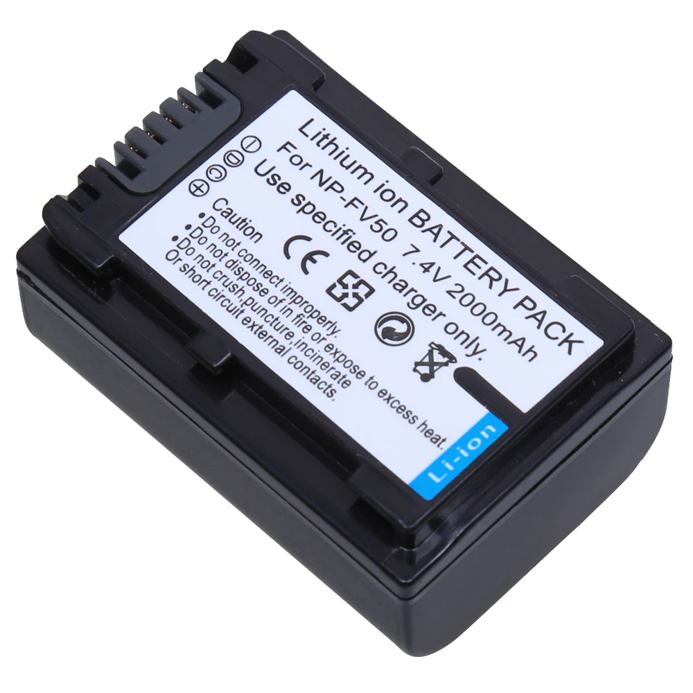 2 шт. NP FV50 Батареи для камеры + ЖК дисплей USB Зарядное устройство Sony HDR cx390 290e pj510 820e