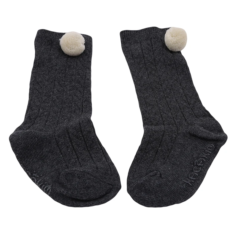 Детские гольфы хлопковые забавные носки с помпонами Модные осенние детские Meias