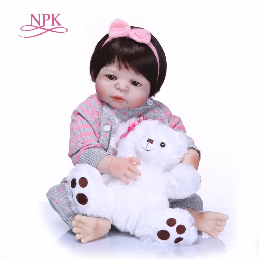 Силиконовая кукла реборн NPK 22 дюйма 55 см|Куклы| |