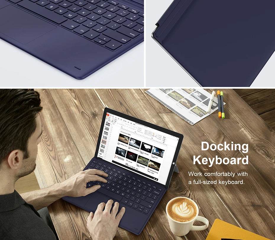 Планшет Teclast X6 Pro 2 в 1, 8 ГБ ОЗУ, 256 Гб SSD, 12,6 дюймов, 1920*2880, FHD ips, Intel M3-7Y30, Windows 10, сенсорный экран, планшет, USB3.0