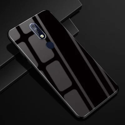 Coque для nokia 7,1 чехол градиентное закаленное стекло+ чехол с мягкими краями для nokia 7,1 dream glass чехол nokia 7,1 TA-1100 чехол s shell - Цвет: A3