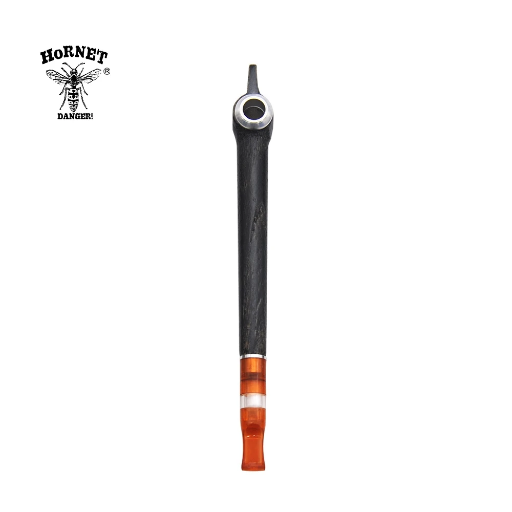 HORNET эбенового дерева курительная трубка с пластиковыми кончиками рта травы