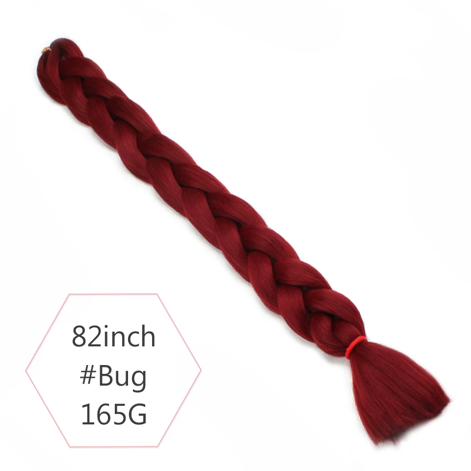 Жук Xtrend, 82 дюйма, 165 г, большие синтетические косы, вязанные крючком волосы, объемные плетеные волосы для наращивания, розовые, голубые, белые, жаростойкие - Цвет: Жук