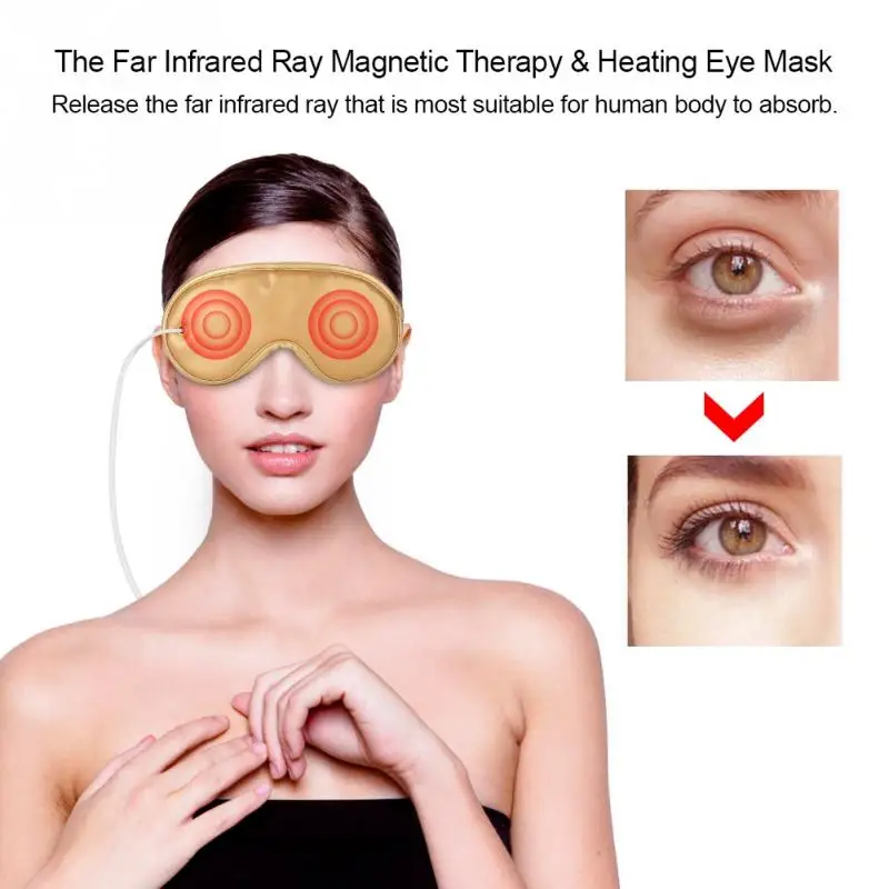 Electric Eye Massager Far Infrared Ray Magnetic Therapy Heating Herbal Aromas Relieving Dark Circle Home Travel Sleep Mask | Красота и