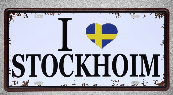 1 pc I love Stockholm Football Sweden Cup plaques World Tin Plates Signs wall man cave Decoration Metal Art Vintage Poster | Дом и сад