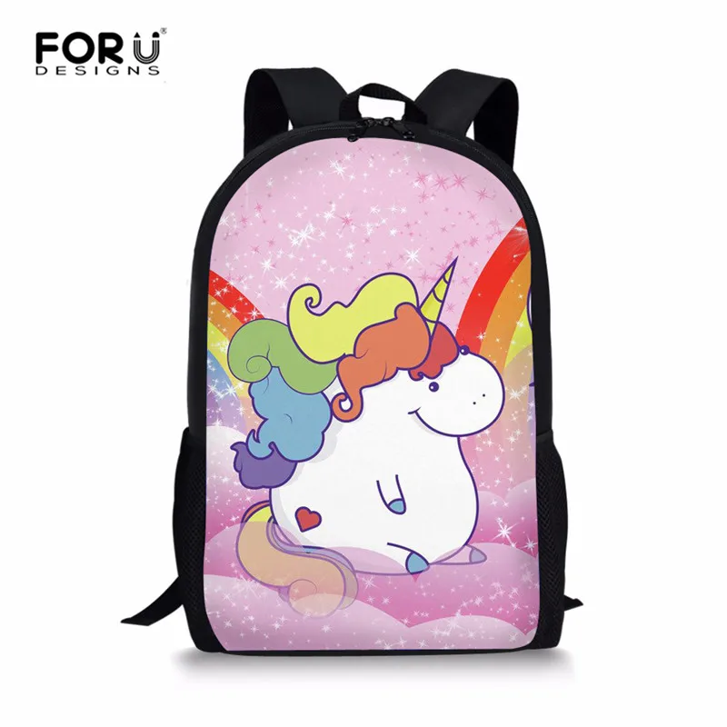 MB001C FORUDESIGNS/ школьные рюкзаки с единорогом для девочек-подростков, Школьный набор, сумка, милый рюкзак на молнии, чехол-карандаш для детей, Mochila - Цвет: MB001C
