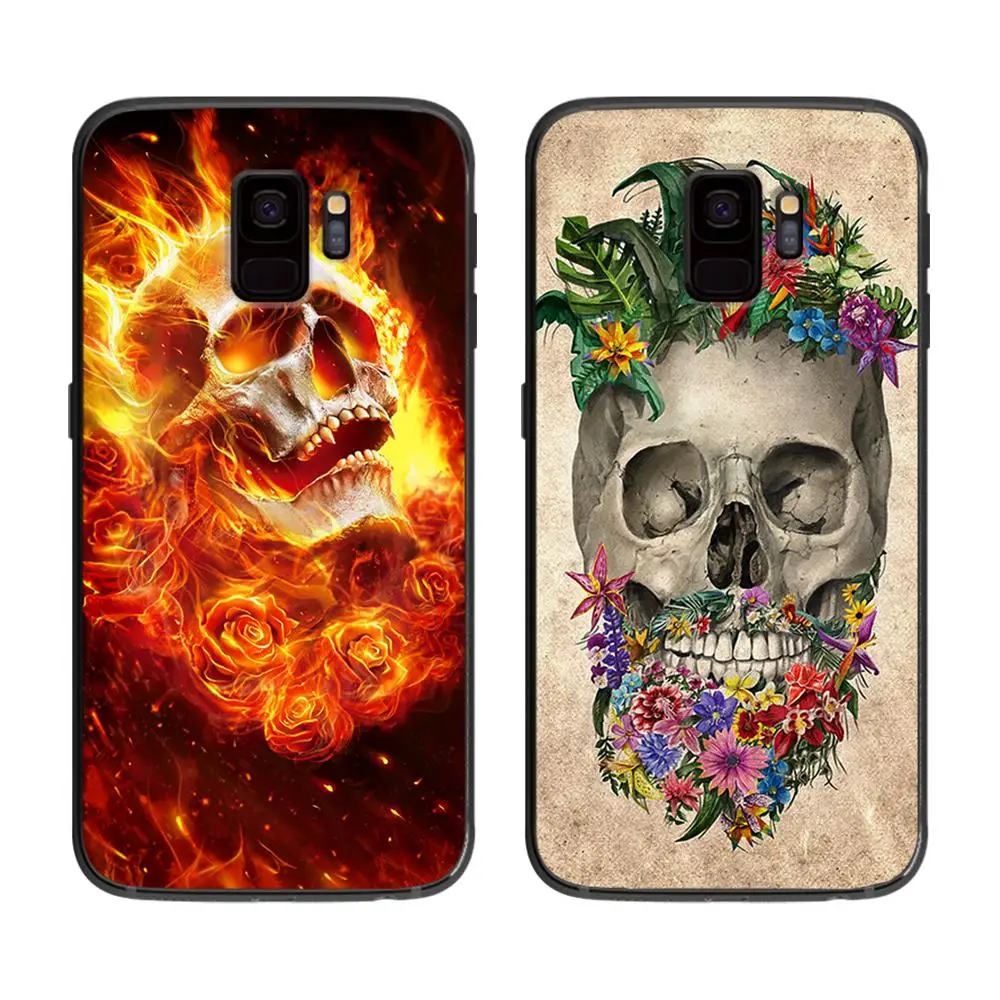 Мягкий чехол для телефона с изображением черепа сатаны Samsung Galaxy S6 S7 S8 S9 S10e Plus Note 8 9 |