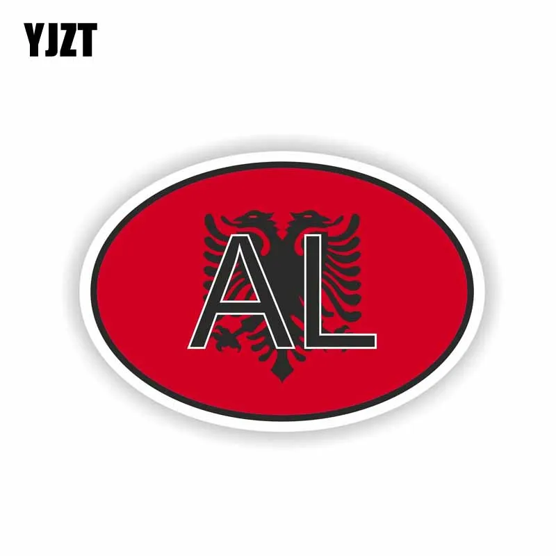 YJZT 10,3 см * 7 см креативная наклейка на автомобиль Албания забавная наклейка на страну ПВХ 6-0208
