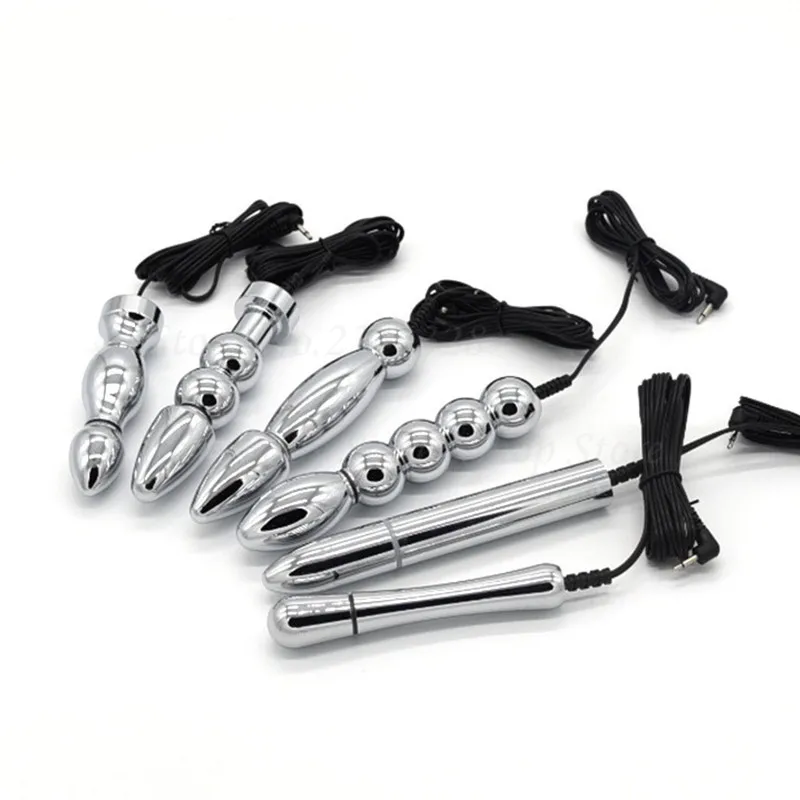 Новая модель анальная пробка из сплава двойной электрод металлическая