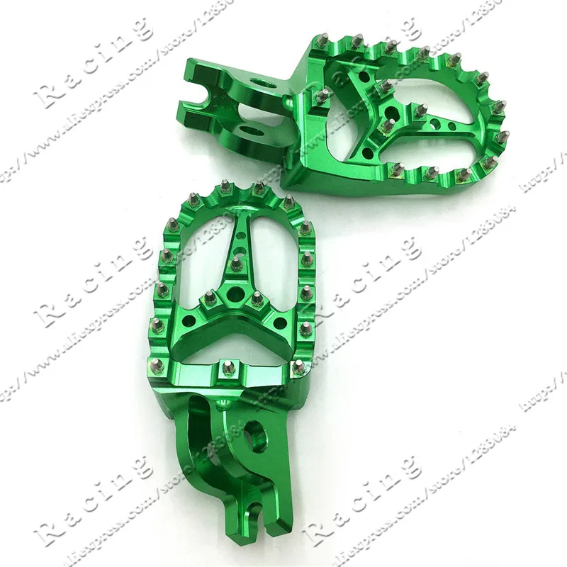 

Billet MX Wide Foot Pegs Rests Pedals For KLX KXF KLX450R KXF250 KX250F KXF450 KX450F Motorcycle Motocross Enduro Motard