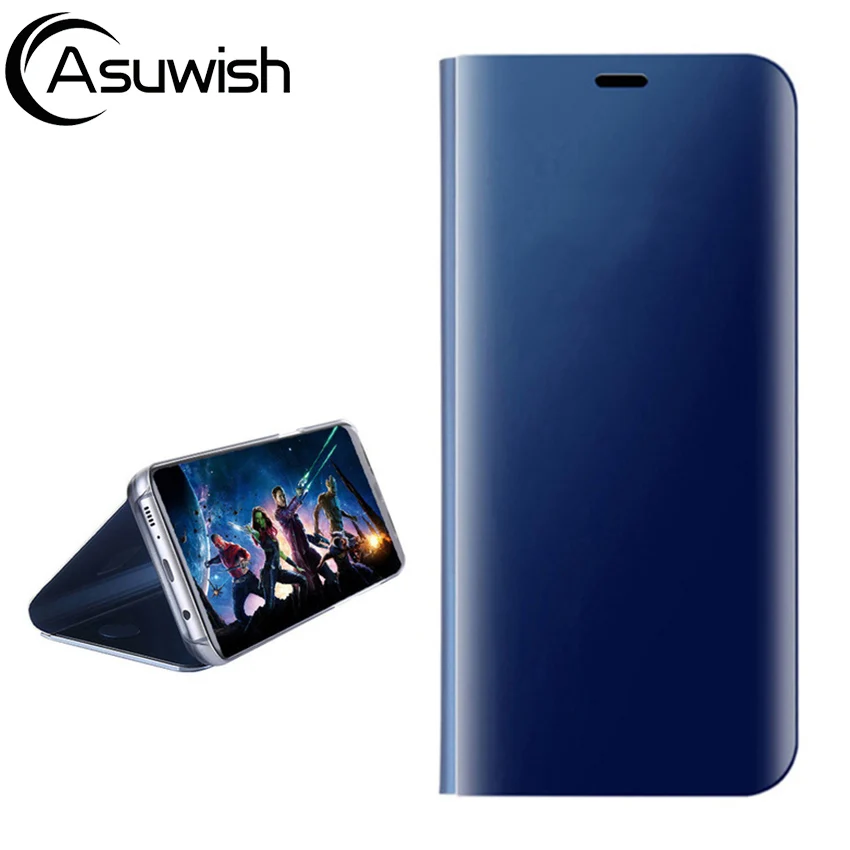 Откидной зеркальный чехол для Samsung Galaxy Note 5 S6 S7 Edge S6edge S7edge Note5 SM G920F G930 G925F G930F
