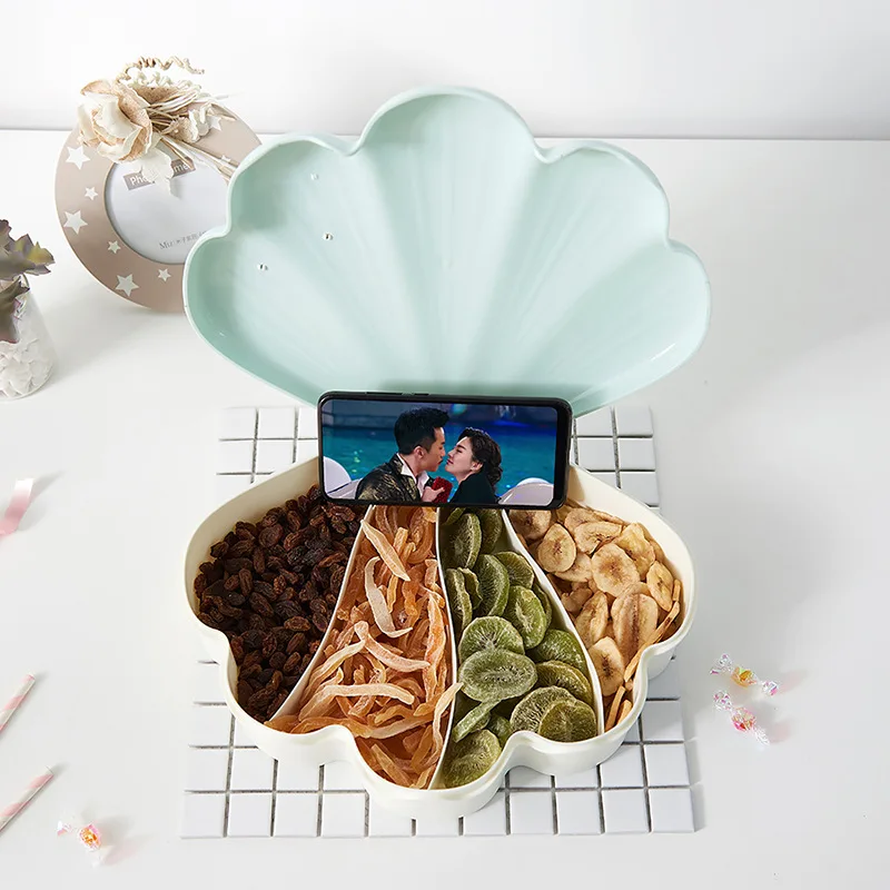 Форма ракушки закуски конфеты арахис коробка для хранения фрукты дыня семена