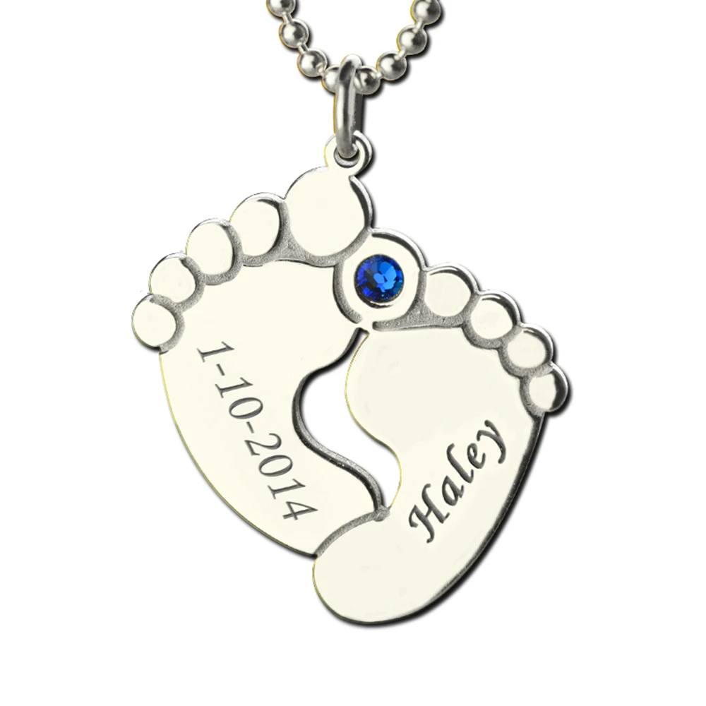 Sweey Dropshipping индивидуальные очаровательные детские ножки с камнем рождения