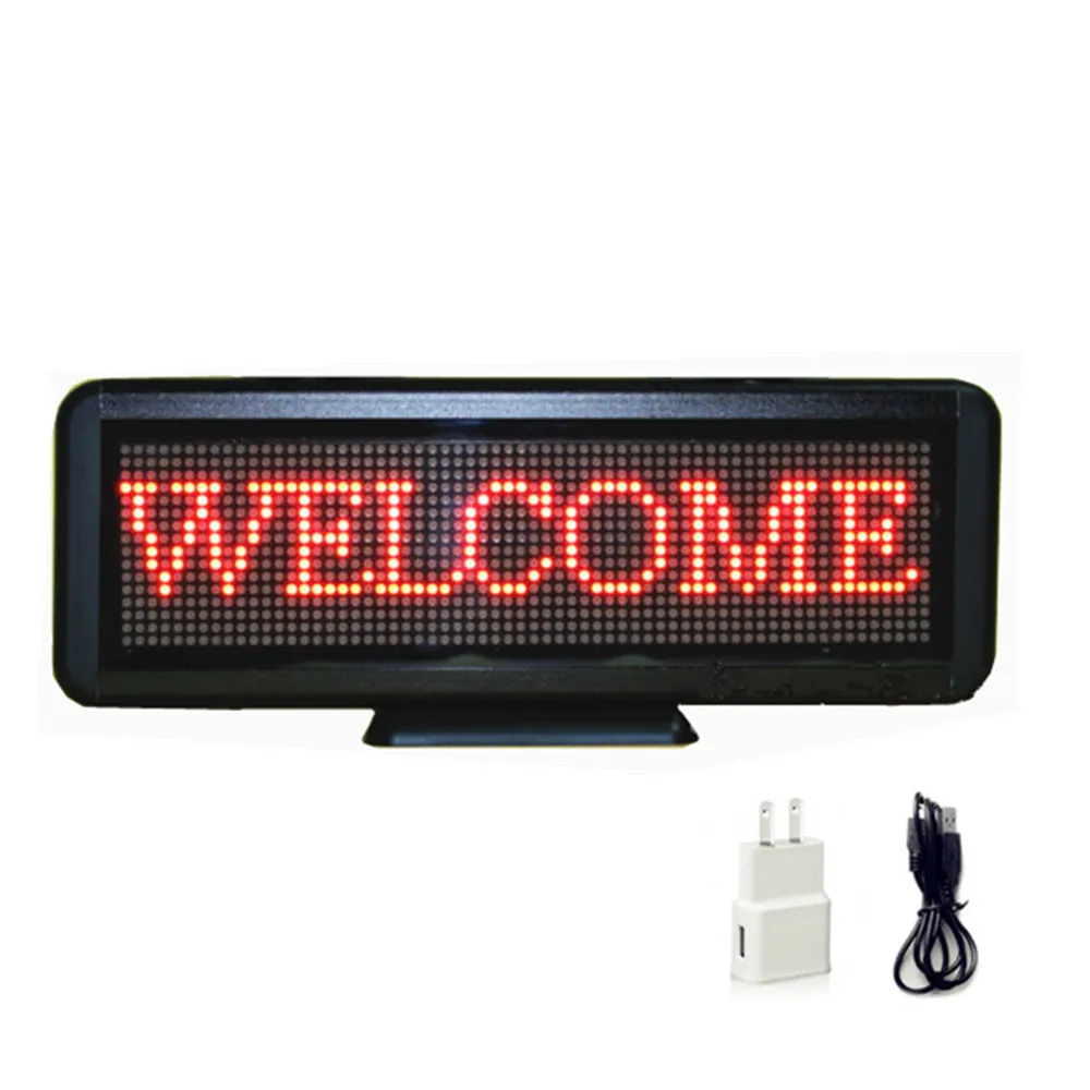 12 В прокрутка с подсветкой Sign USB программируемое сообщение Встроенная батарея
