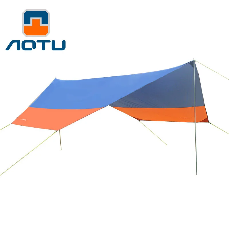 blue orange УФ непромокаемый тент большой открытый тент Кемпинг палатка к его коврику навес AT6515 навес от солнца укрытие Водонепроницаемый брезент - Цвет: blue orange