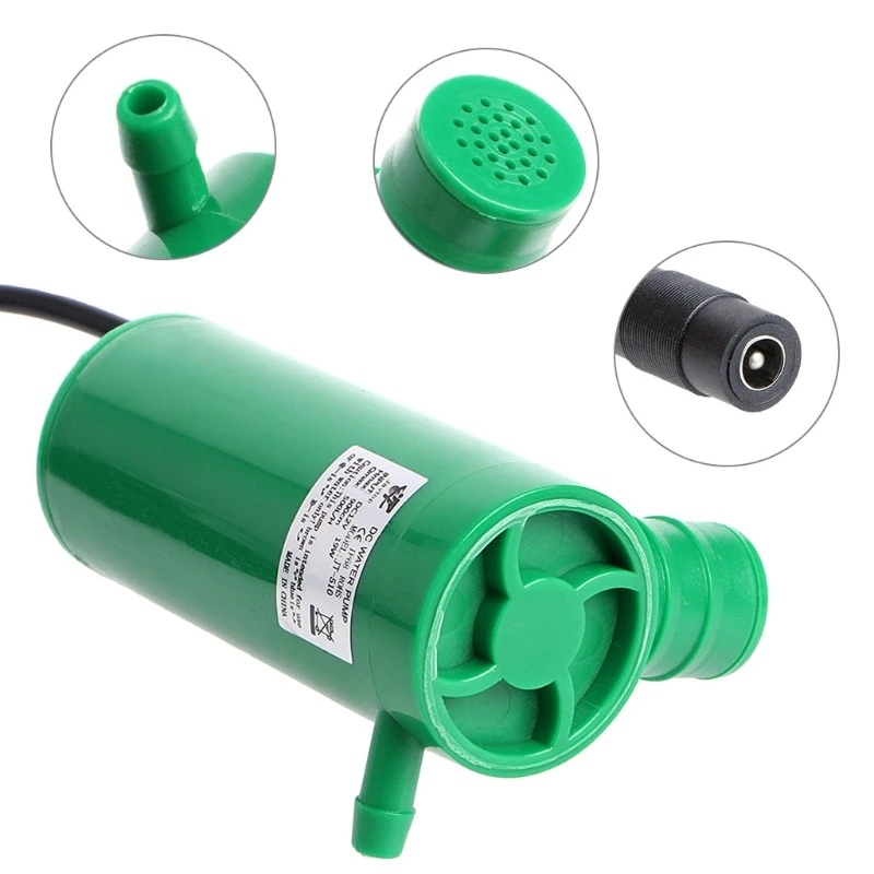 DC 12V 19W погружной водяной насос с высоким подъемом 9m 500L/H для мытья автомобиля