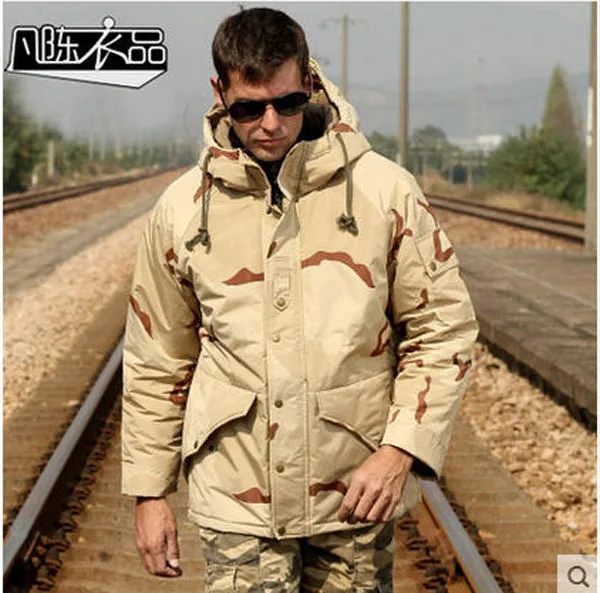 2015 песок камуфляж M65 поле пальто с хлопковой подкладкой безразмерный длинные