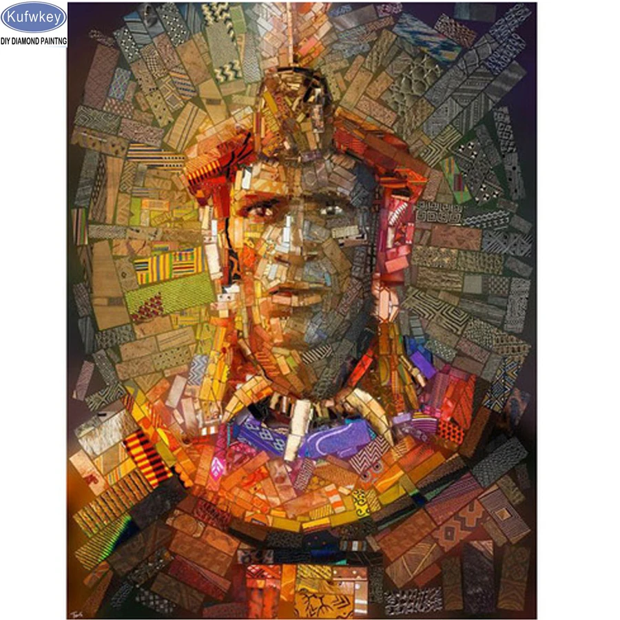 Алмазная вышивка индейцев мужчины diy 5D картина мозаика крестиком комплекты схемы рукоделия ремесла декор дома искусства.