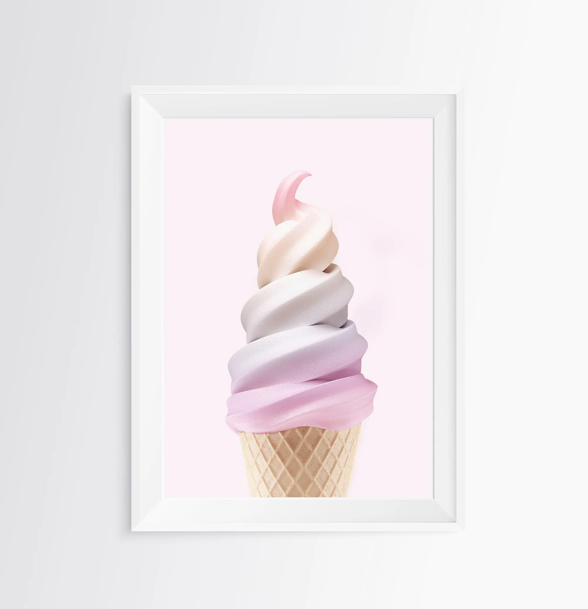 

Nordic Canvas Painting Art Pink Marshmallows Ice Cream Print Posters Cotton Candy Illustration Picture Kid Girl Bedroom Decor
