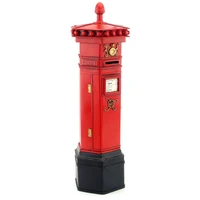 antique london postbox ironwork handicraft model decoration household ornaments post office mail handicraft production of iron