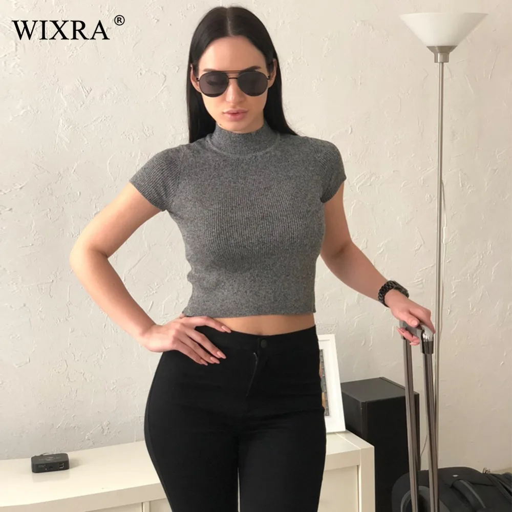 Женский базовый свитер с люрексом Wixra повседневный вязаный свитер-водолазка