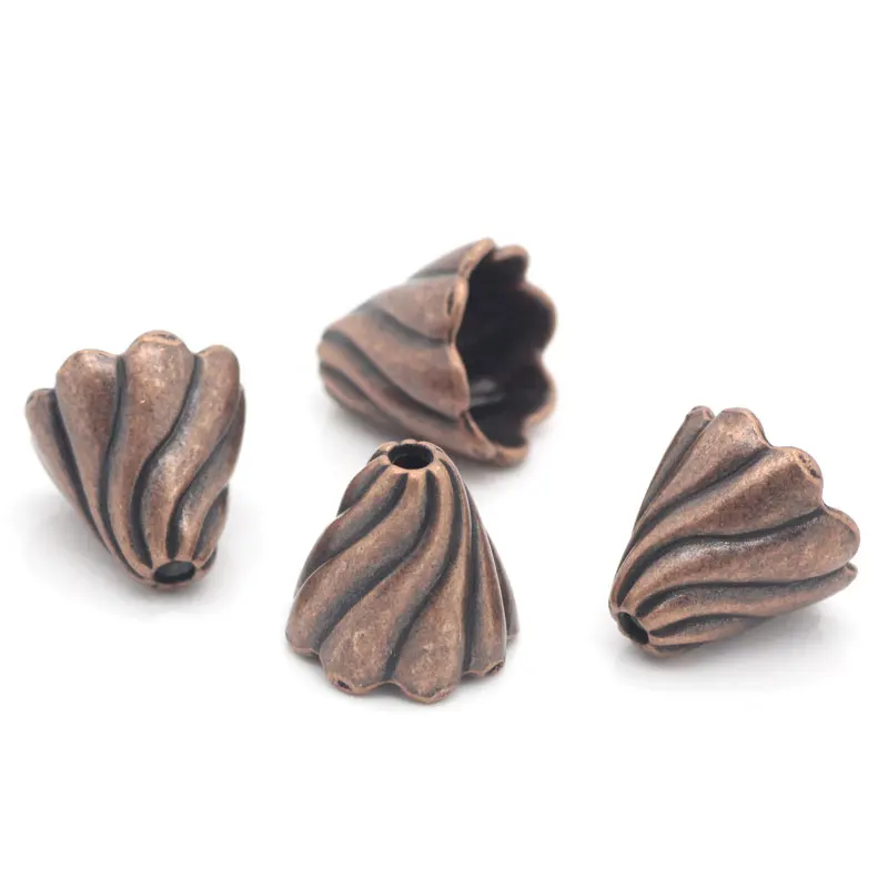 Бусины DoreenBeads из цинкового сплава конусные античные медные (подходит для бусин 12