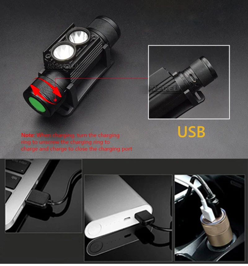 Cree xm l2 светодиодный налобный фонарь USB головной светильник 18650 перезаряжаемый аккумуляторный фонарь на голову вспышка светильник ed налобный фонарь Водонепроницаемый походный светильник