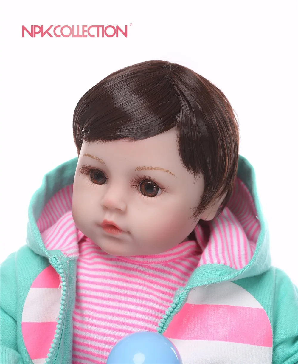 NPK 19 дюймов новое поступление Кукла reborn силиконовый реалистичный винил для малышей boneca reborn горячие игрушки playmate для детей день рождения