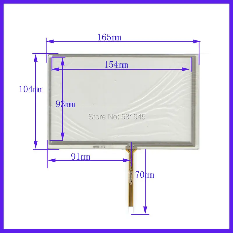 Zhiyusun 10 Peças Lote 165 mm 104 mm Nova Tela Sensível ao Toque para Polegada Vidro Gps 165*104 para Xwt658 Tble Compatível para Solas de Toque Gps