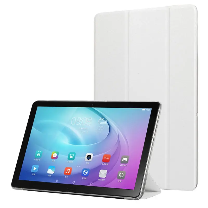 White Чехол для samsung Galaxy Tab A 10,1 T510 T515 SM-T510 SM-T515 чехол для планшета из искусственной кожи откидной складной чехол-книжка - Цвет: White