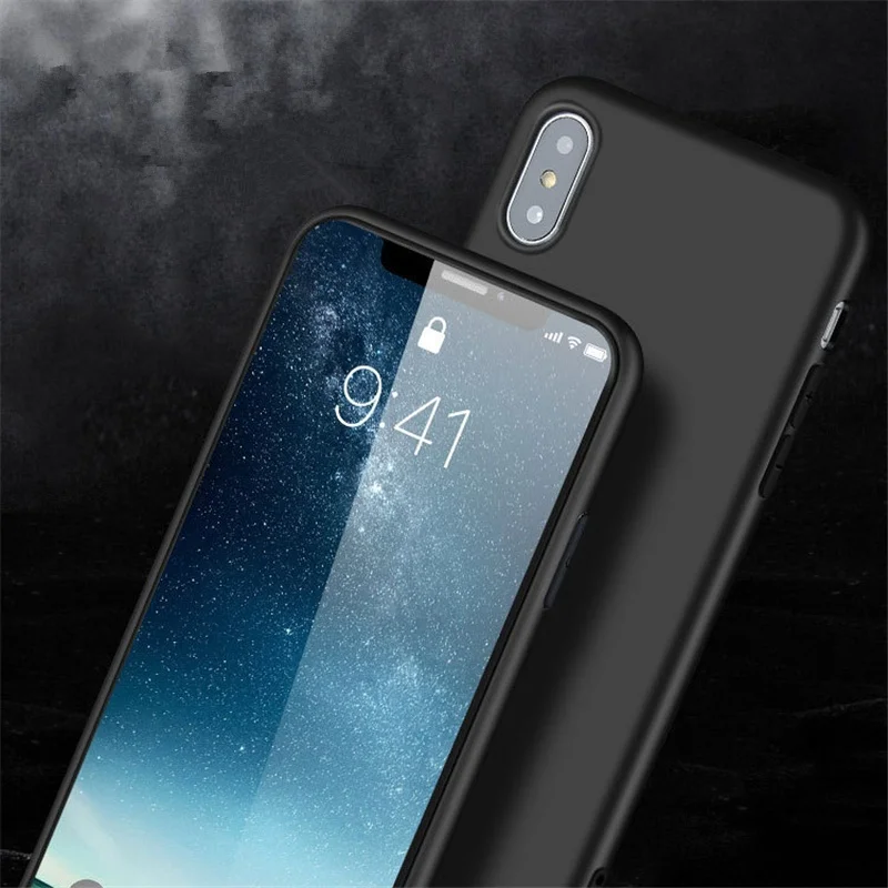 Тонкий мягкий матовый чехол из ТПУ для Iphone X Xs Max XR 6 7 8 6s Plus лучшая защита от ударов |