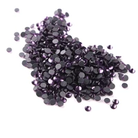 high quality dmc hotfix rhinestones violet color glass crystal round flatback stones for diy decorations or designs
