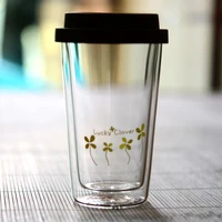 350ml creative double wall heat resistant glass coffee mug anti hot silicone cover double glass coffee cups tea juice mugs