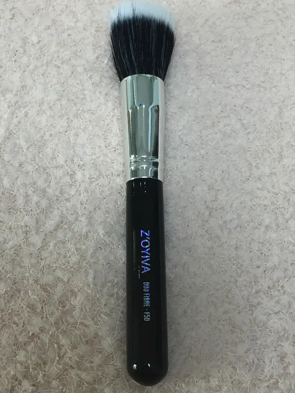 Новая Кисть для макияжа из волокна ZOYIVA F50 Duo минеральная кисточка румян