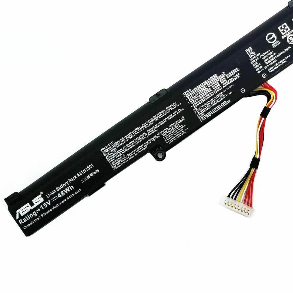 Натуральная 15В A41N1501 A41LK9H батарея для ноутбука ASUS ROG GL752VW G752VW N552V N552VX