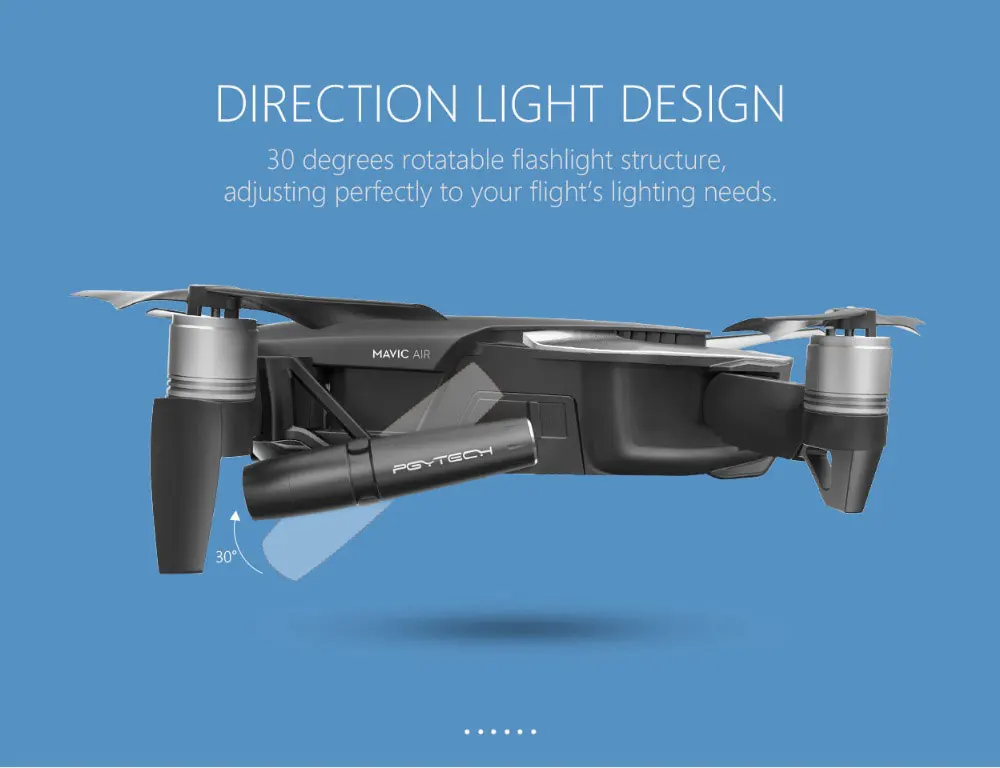 PGYTECH Mavic светодио дный Air светодиодные аксессуары Портативный Ночной светодио дный полет светодиодный свет комплект освещения для DJI Mavic Air Drone аксессуары