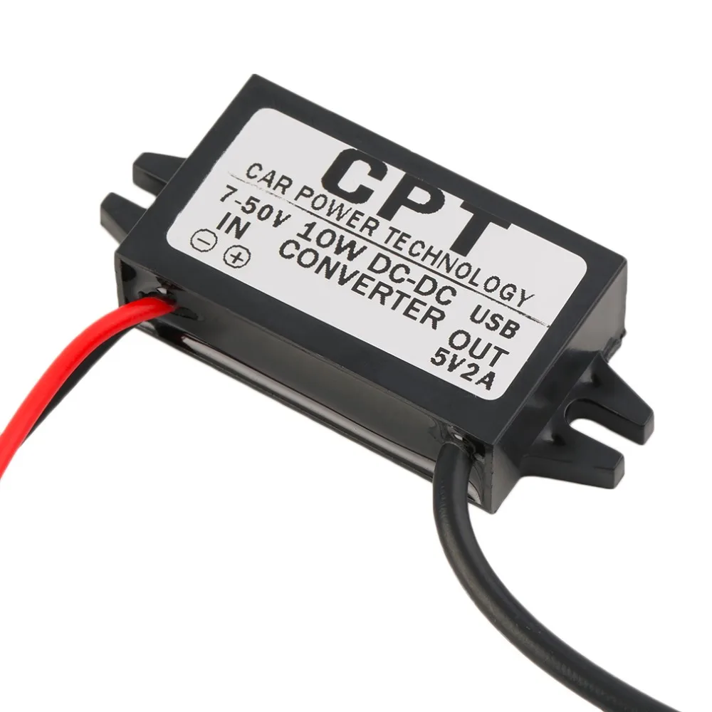 Новое поступление водонепроницаемый DC 7 50V до 5V 2A USB Женский понижающий