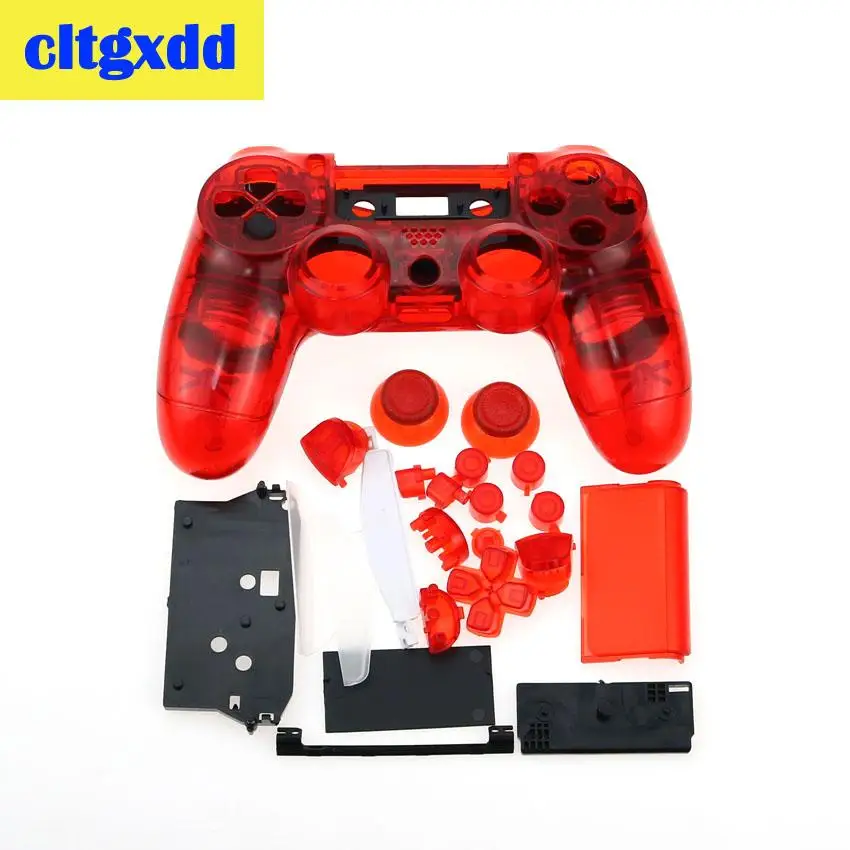 cltgxdd Transparent Matte Full Housing Gamepad Shell Case Buttons Replacement Parts for Sony PS4 Controller housing | Электроника