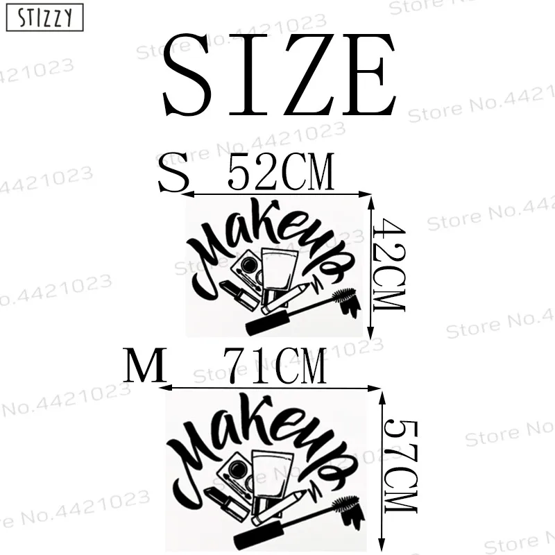 STIZZY Wall Decal Creative Woman Face Beauty Salon Vinyl Stickers Makeup Removable Window Logo Decor Cosmetic Art Mural C81 | Дом и сад