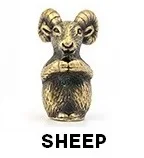 Brass sheep Мини размер Латунь Бронза Медь Китайский 12 зодиака фигурки животных подставка для ароматических палочек офисный стол Декоративные - Цвет: Brass sheep
