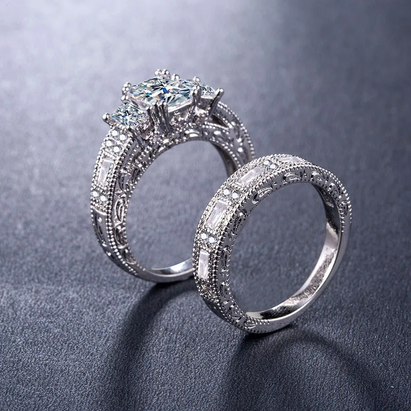 Новый бренд Женские Ювелирные изделия Винтажное кольцо свадебные женские