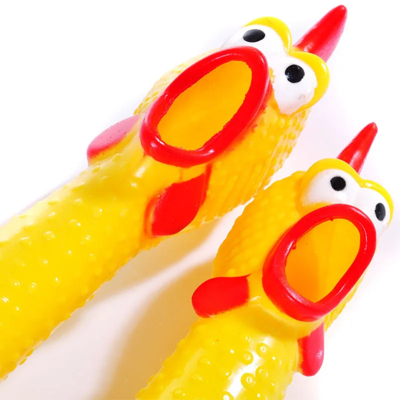 Забавный товар для животных кричащий цыпленок Squeeze игрушка со звуком питомцы